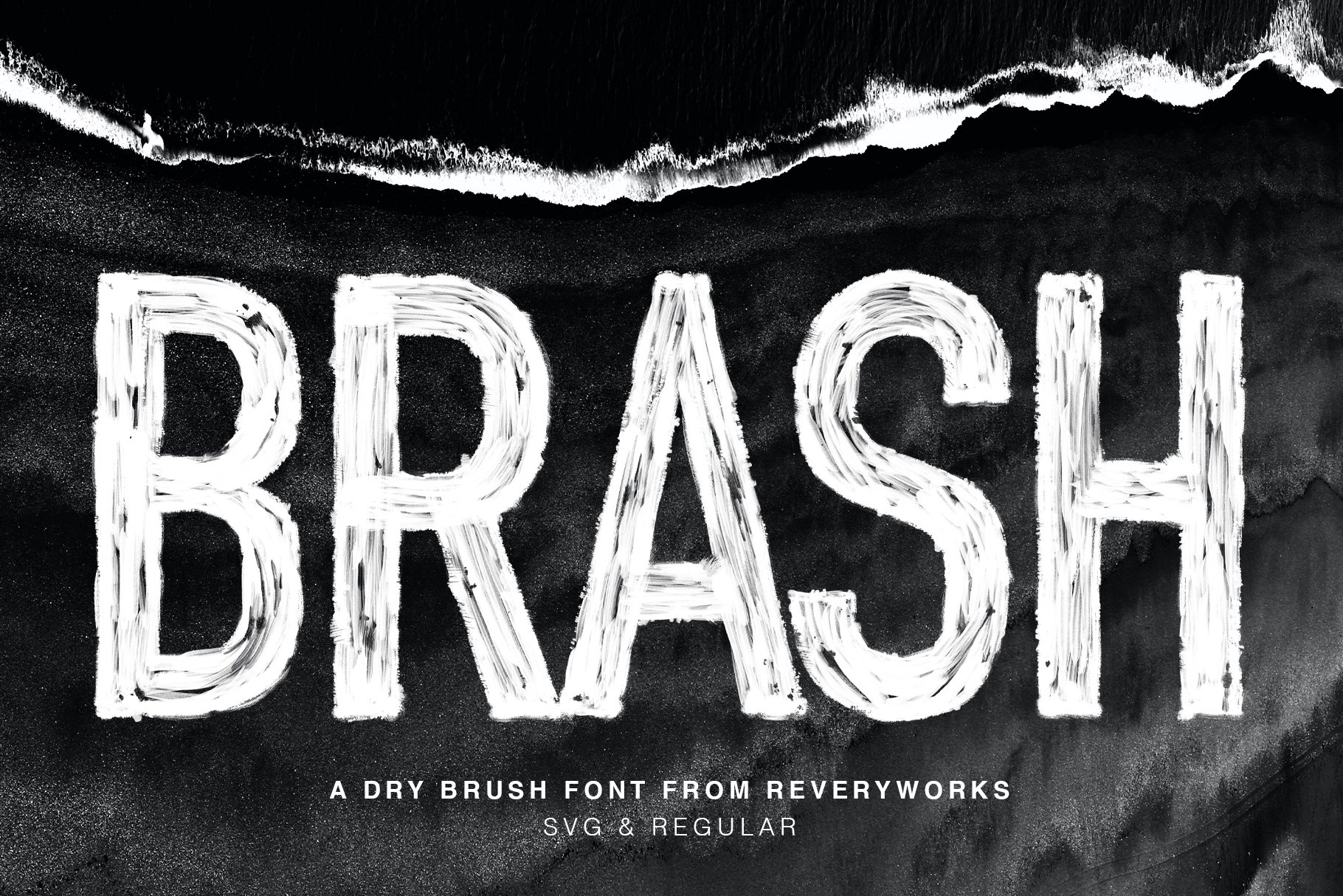 BRASH - A Dry Brush Font cover image.