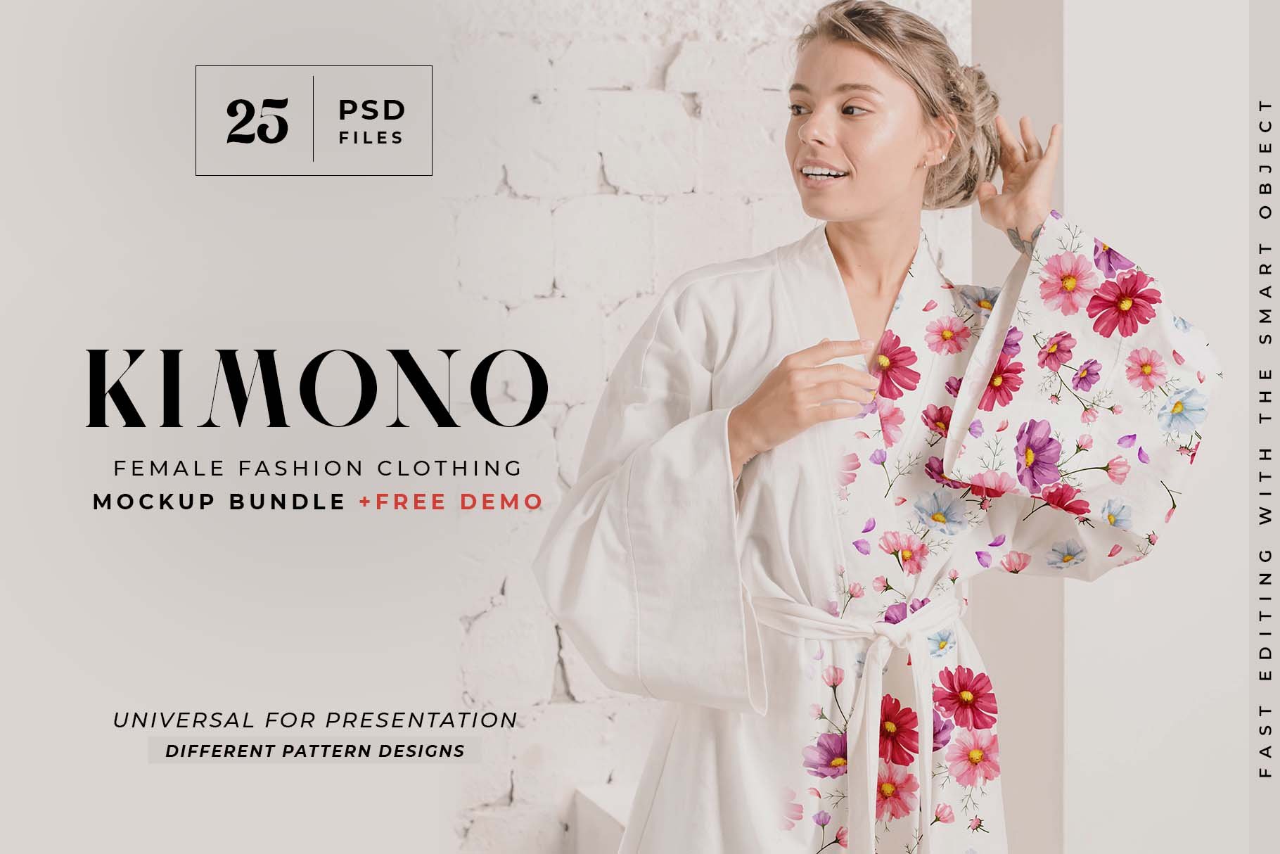 Kimono Dress Mockup Bundle + Freebie cover image.