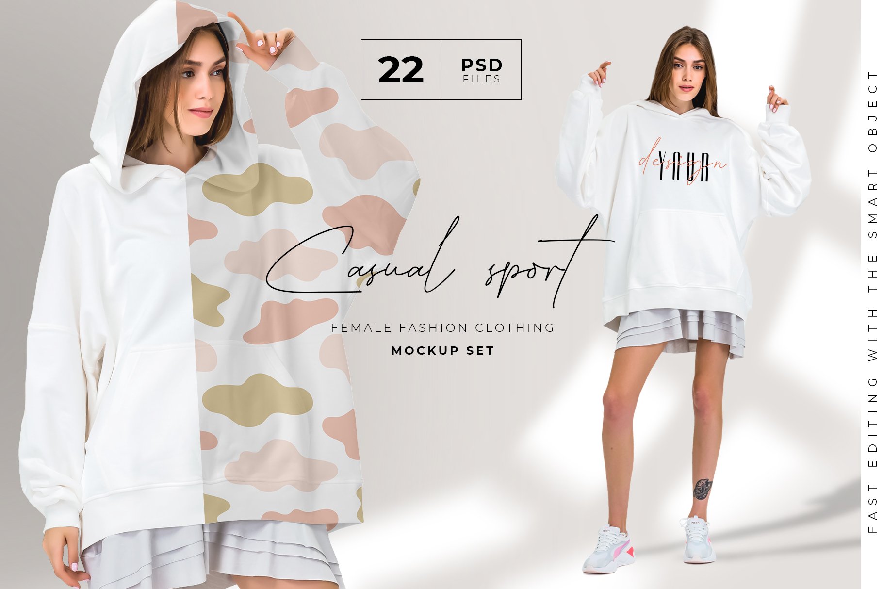 Oversize Hoodie Mockup Templates cover image.