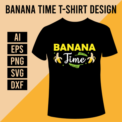 Banana Time T-Shirt Design cover image.