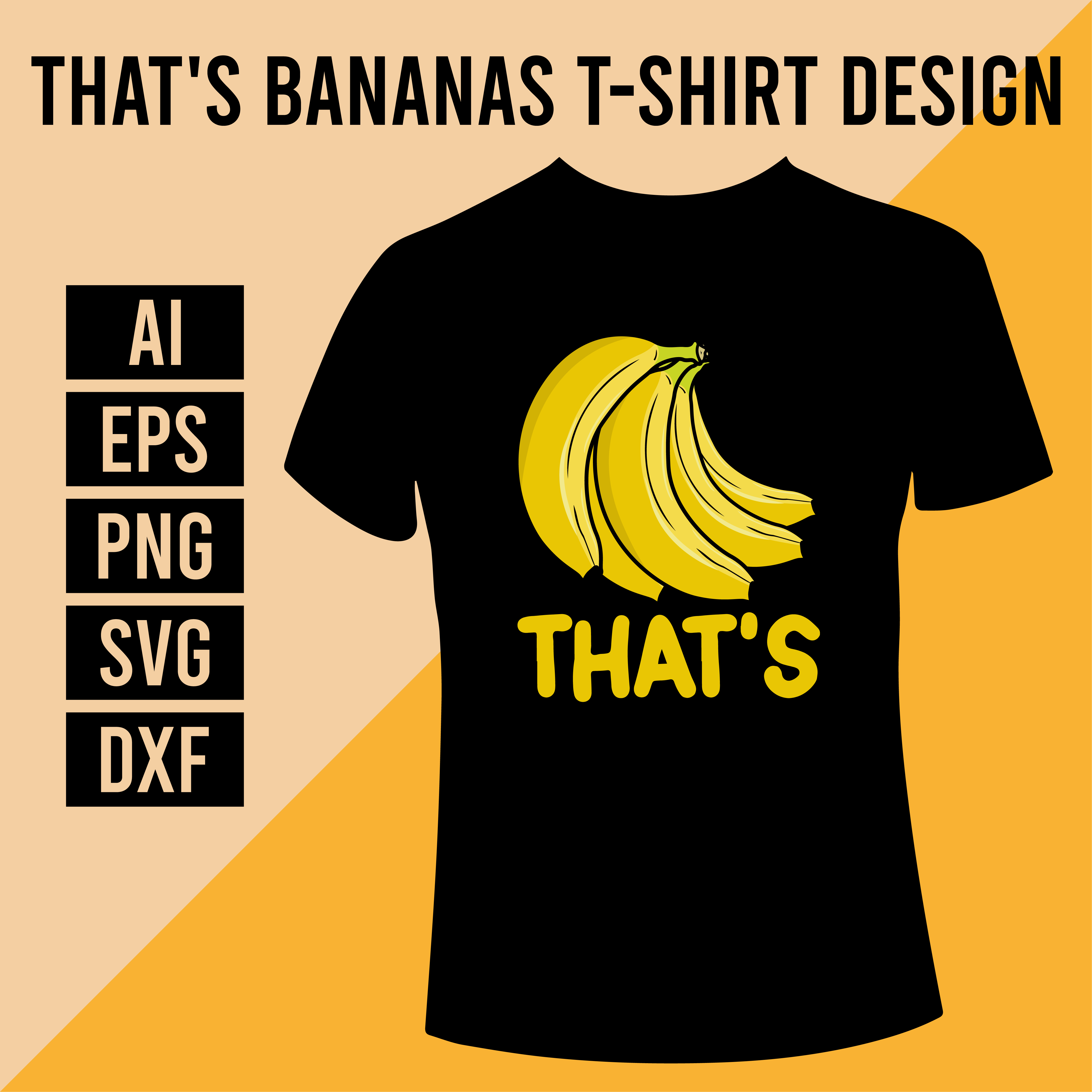 That's Bananas T-Shirt Design cover image.