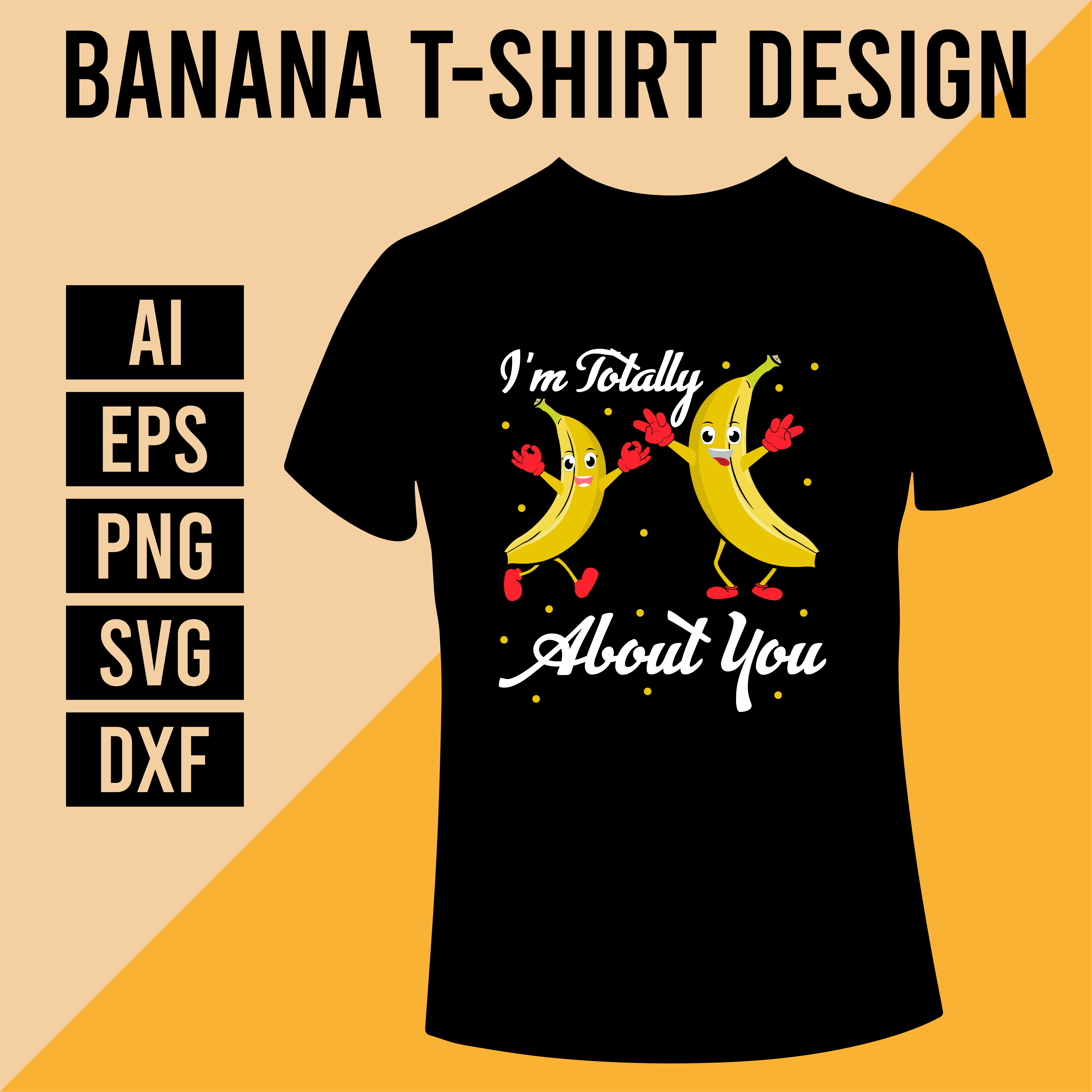 Banana T-Shirt Design cover image.