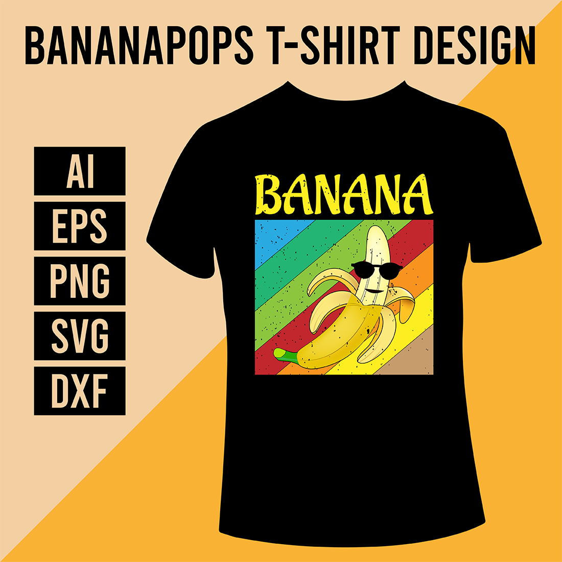 Bananapops T-Shirt Design cover image.