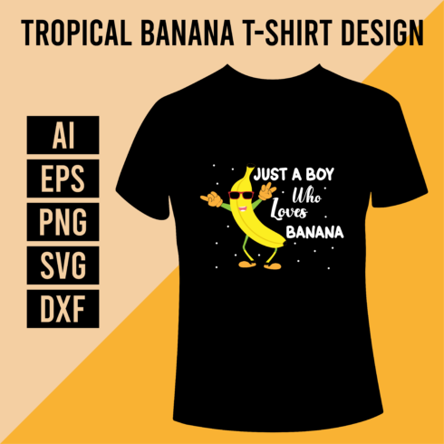 Tropical Banana T-Shirt Design cover image.