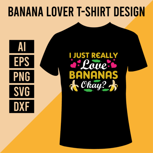 Banana Lover T-Shirt Design cover image.