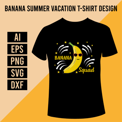 Banana Summer Vacation T-Shirt Design cover image.