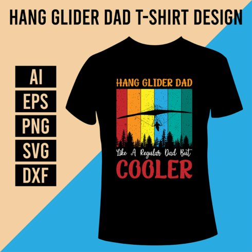 Hang Glider Dad T-Shirt Design cover image.