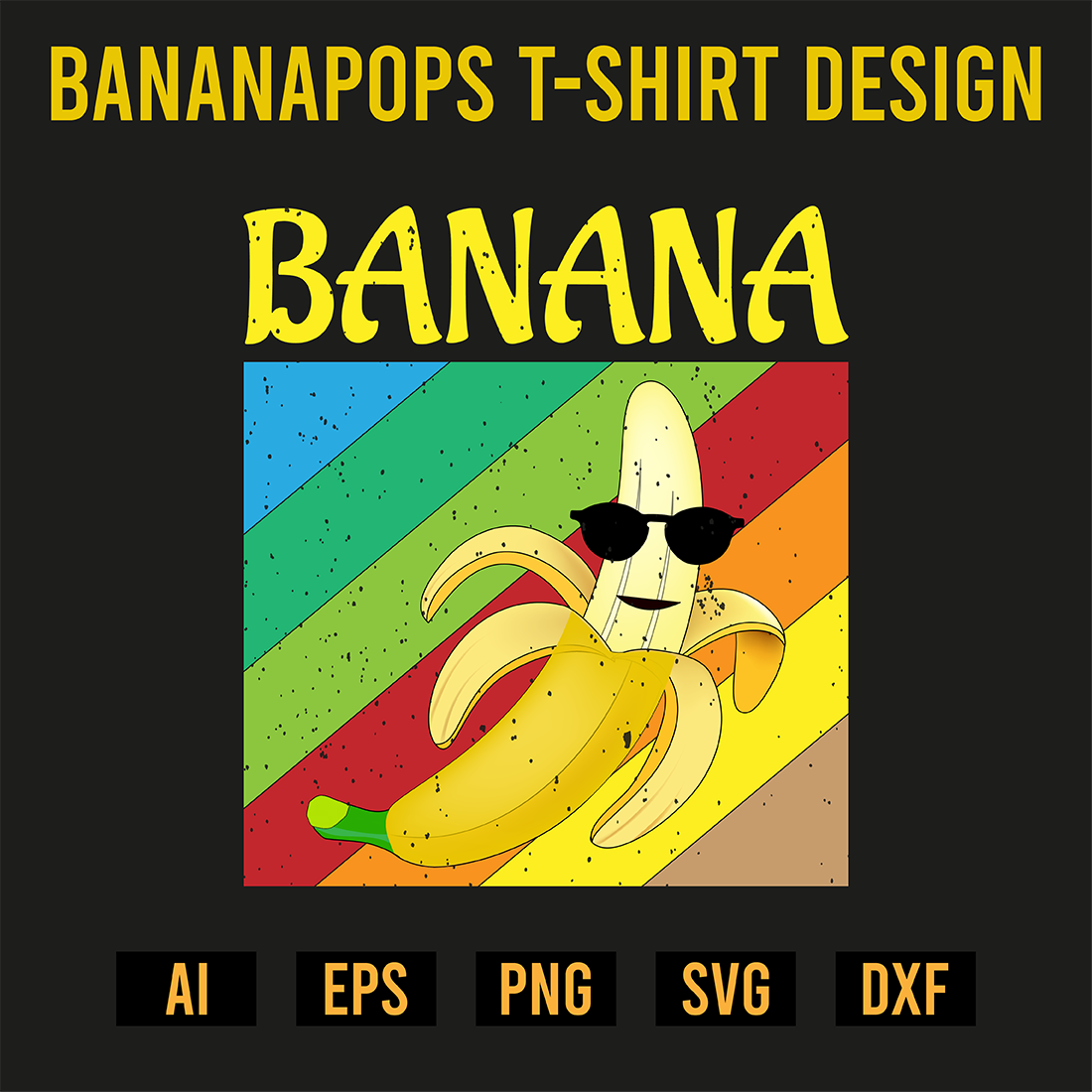 Bananapops T-Shirt Design preview image.