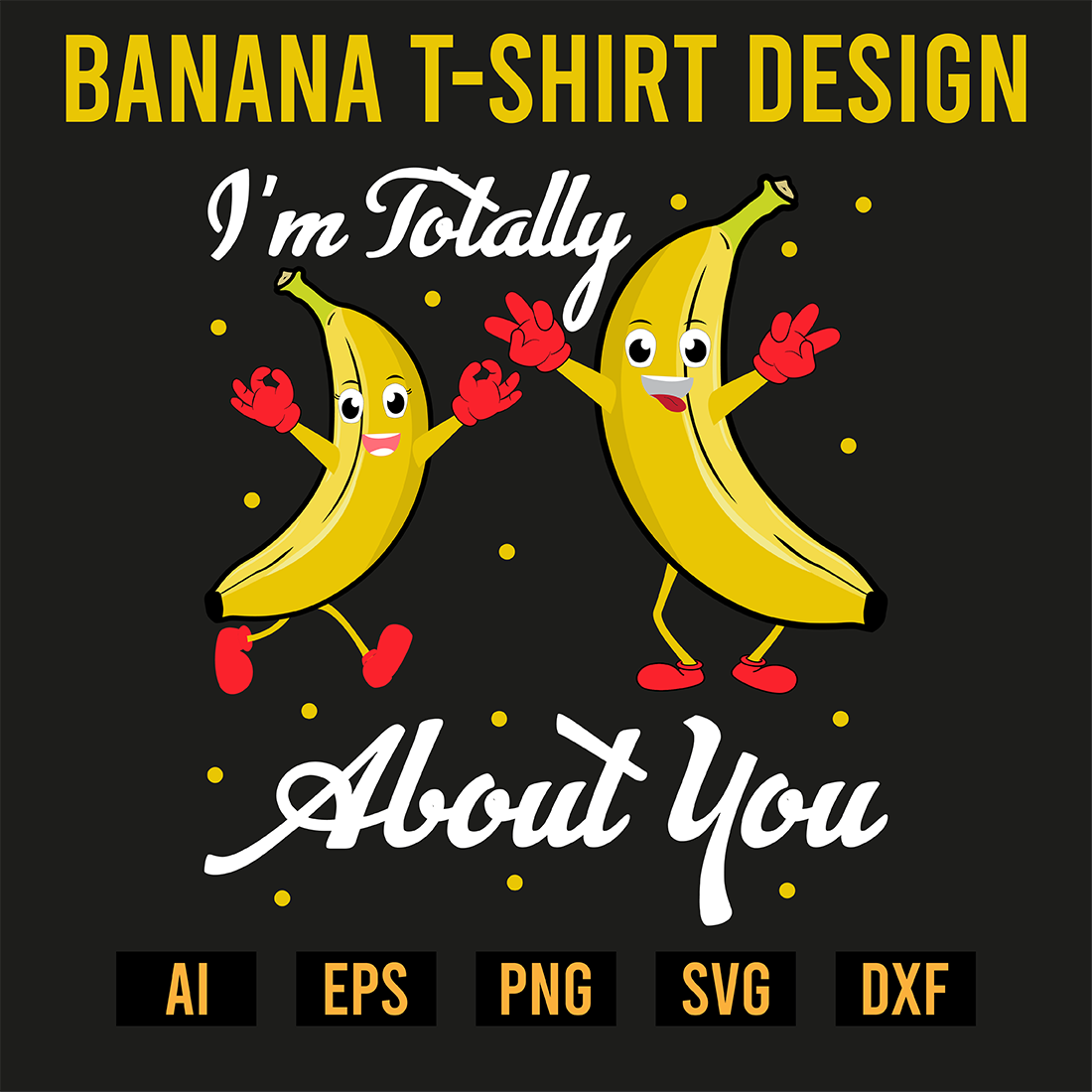 Banana T-Shirt Design preview image.