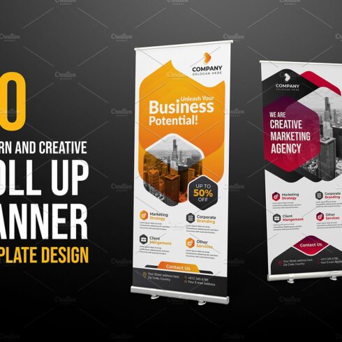 Modern Corporate Roll up Banner cover image.