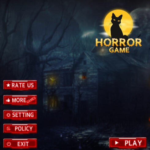 Horror Game UI Kit cover image.