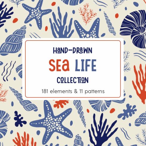 Sea Life Clipart and Patterns cover image.
