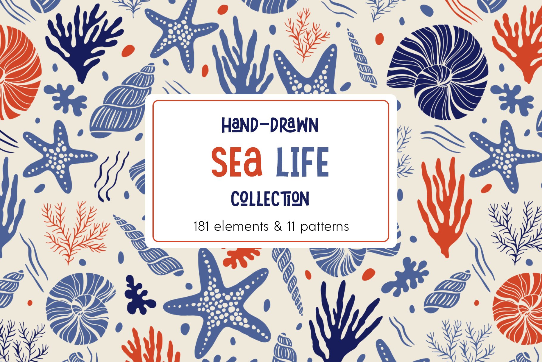 Sea Life Clipart and Patterns cover image.