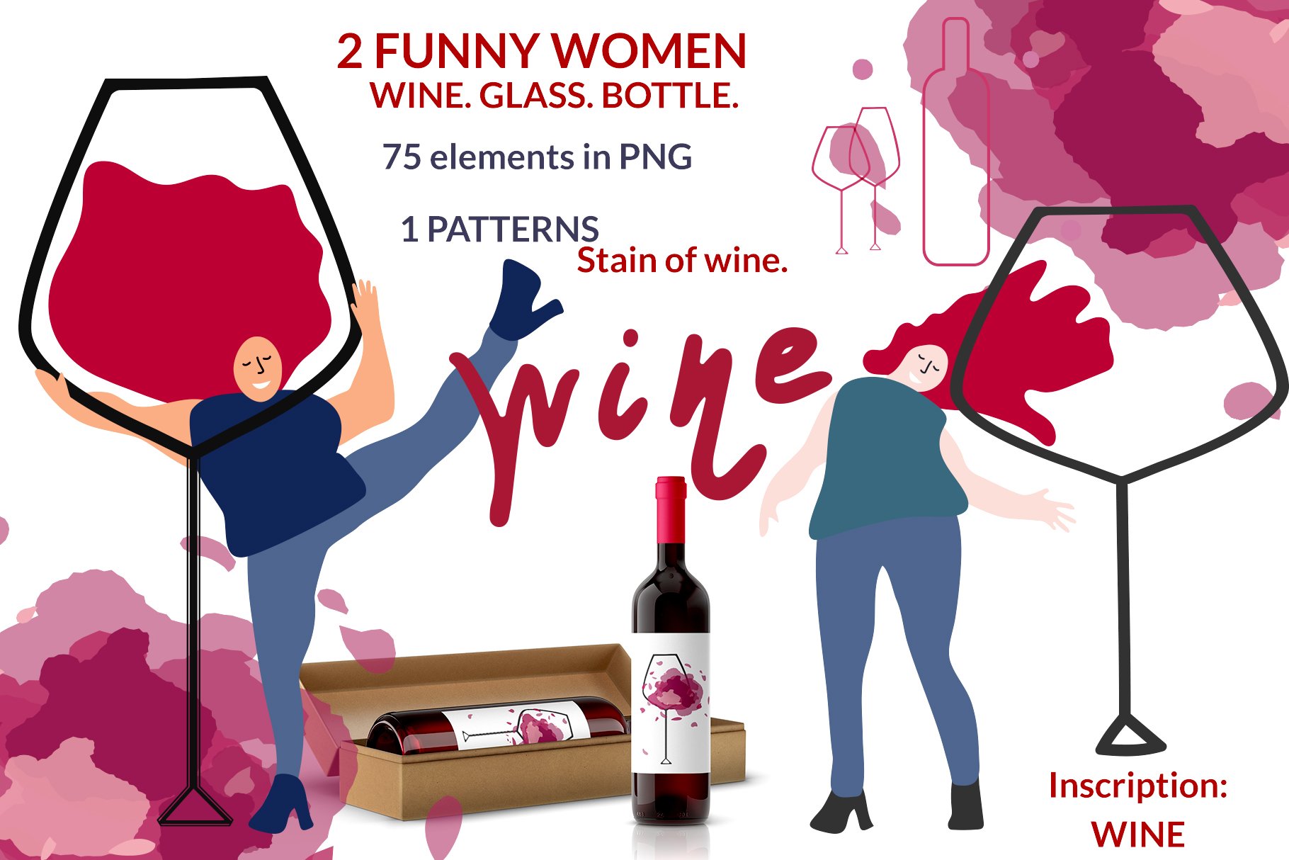 Label for RED WINE cover image.