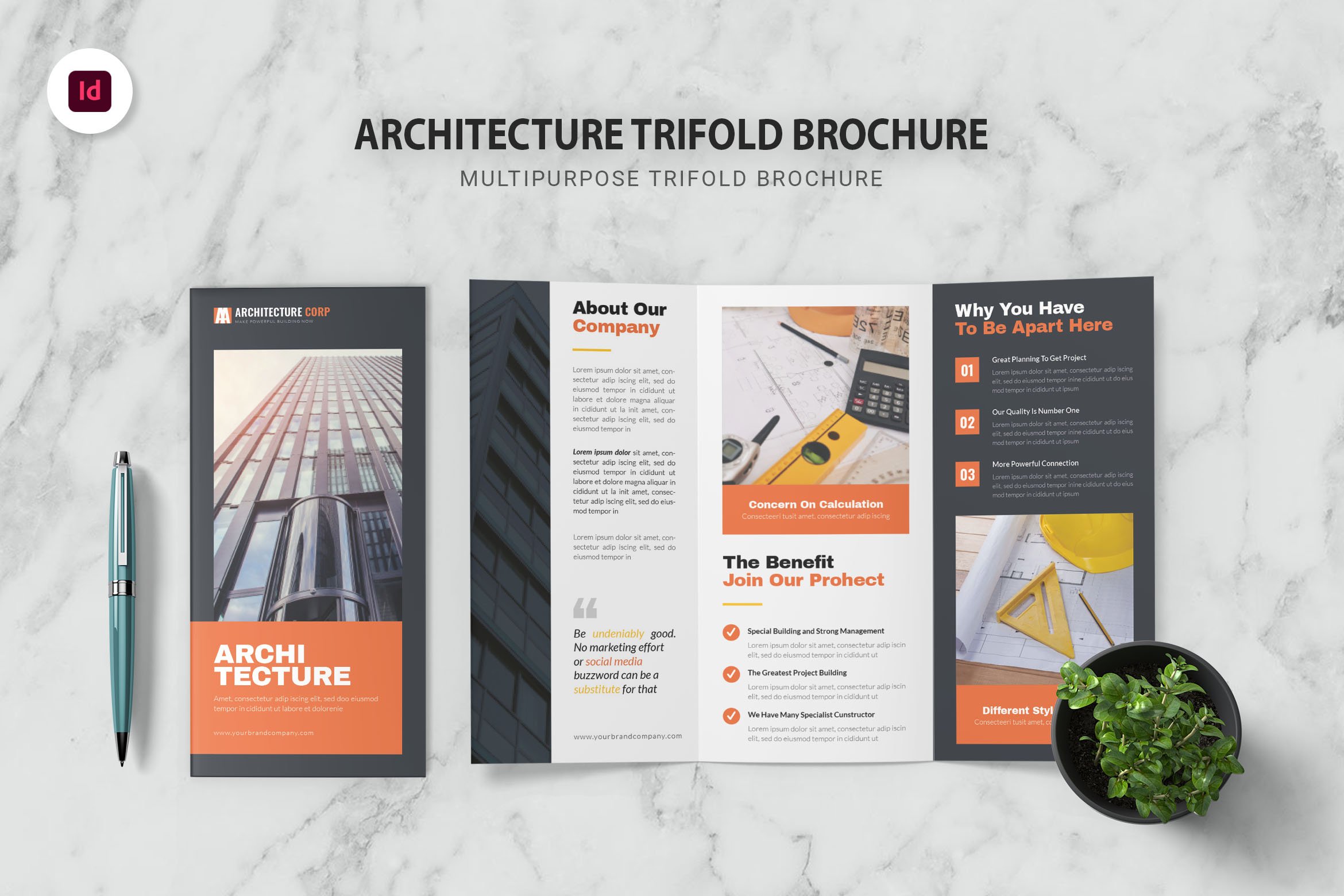 Architecture Trifold Brochure cover image.