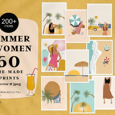 Summer Women Abstract Prints cover image.