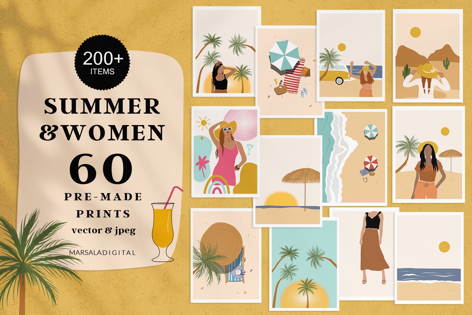 Summer Women Abstract Prints cover image.