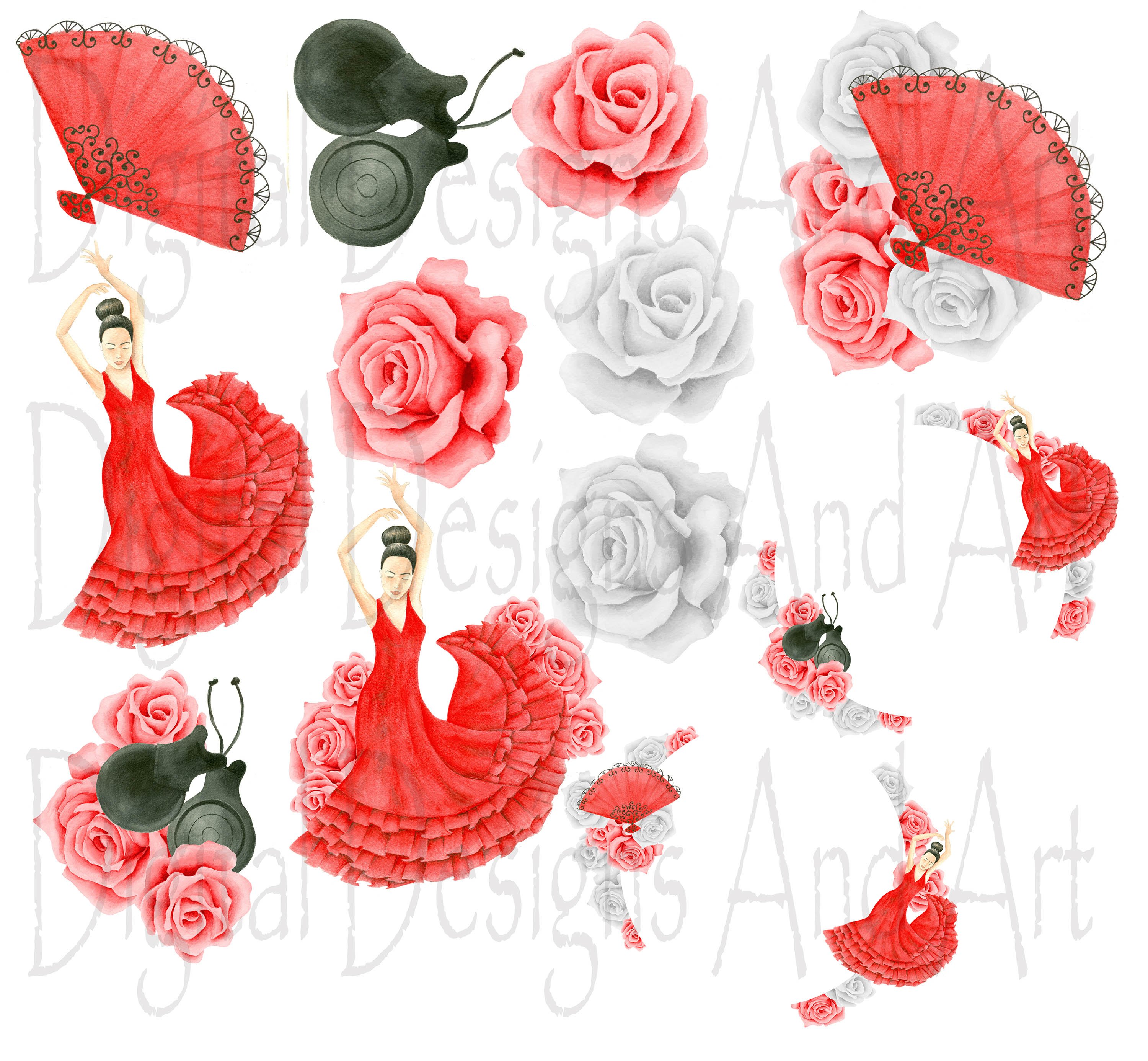 Flamenco in red preview image.