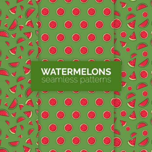 Watermelons Seamless Patterns cover image.
