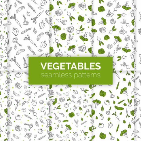 Vegetables Seamless Patterns cover image.