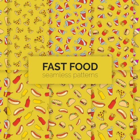 Fast Food Seamless Patterns cover image.