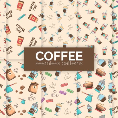 Coffee Seamless Patterns cover image.