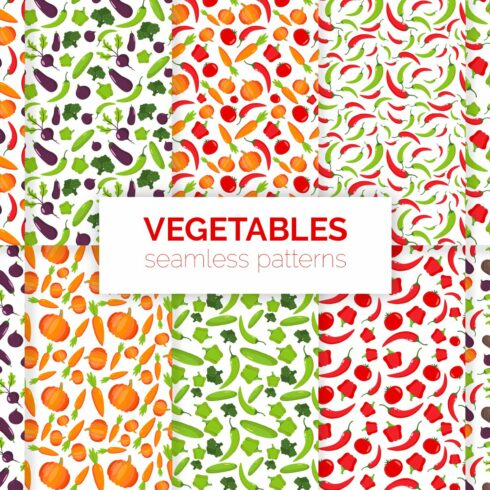 Vegetables Seamless Patterns cover image.