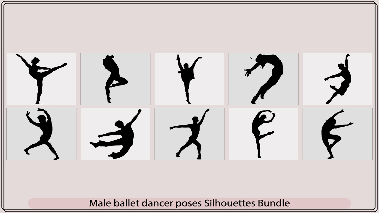 Collection of different ballet poses. Black and white silhouettes isolated  on white. | Stock Photo | C… | Ballet poses, Dance photography poses, Dance  picture poses