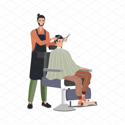 Male hairdresser professional cover image.