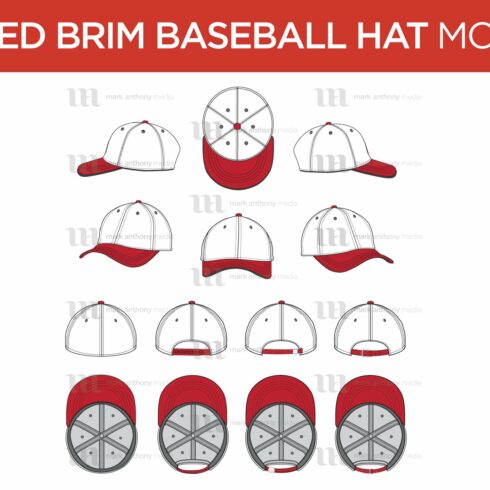 Curved Brim Baseball Hats - Template cover image.