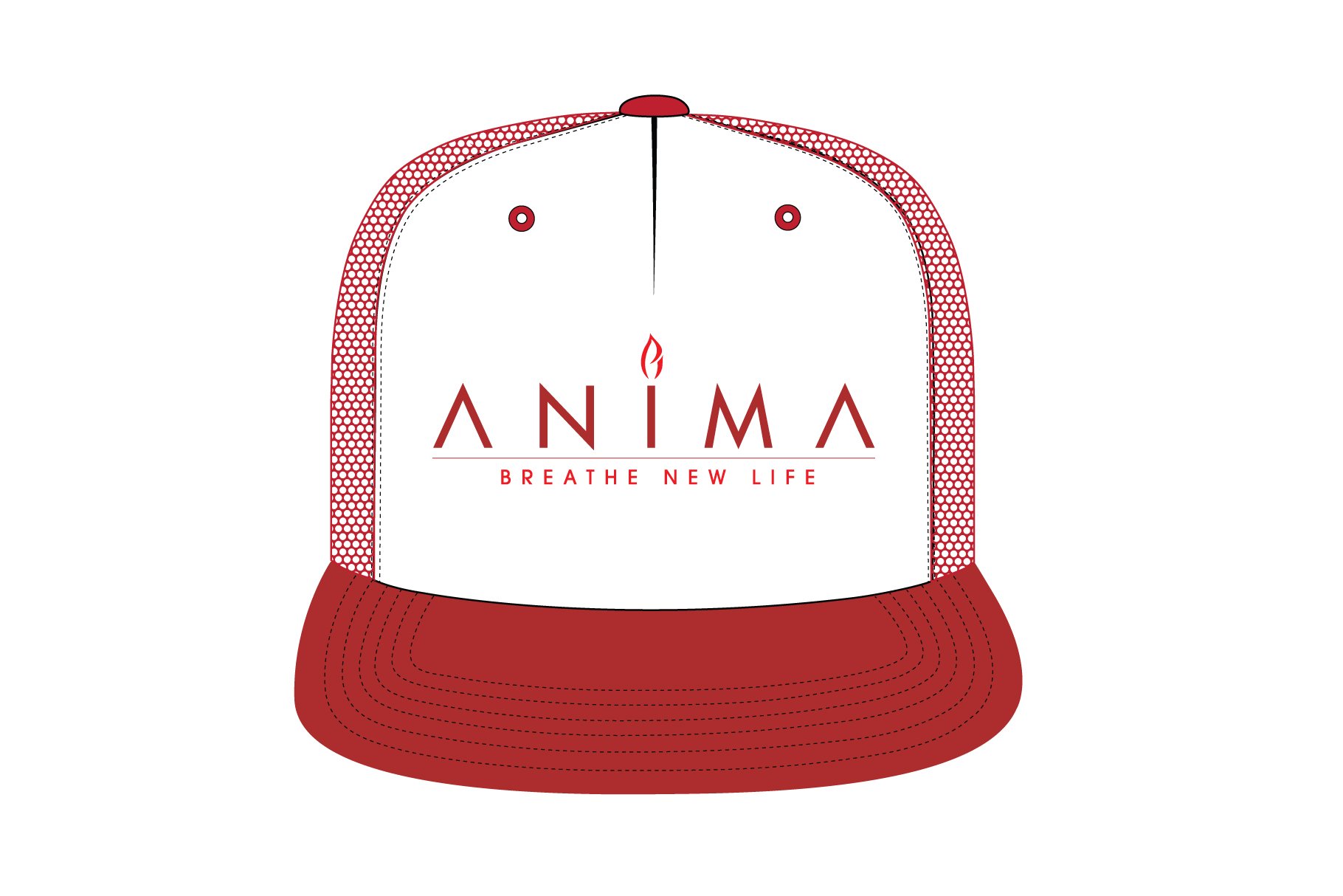 Trucker Hat - Vector Template Mockup preview image.