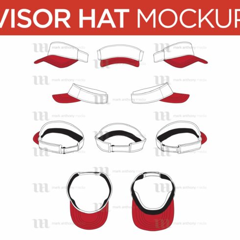 Visor Hat - Vector Template Mockup cover image.