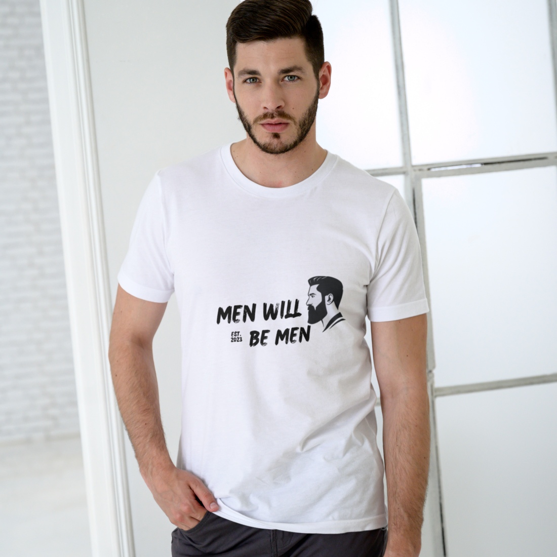 Men Will Be Men T-shirt Logo cover image.