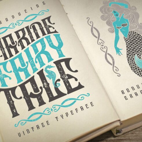Marine fairytale typeface cover image.