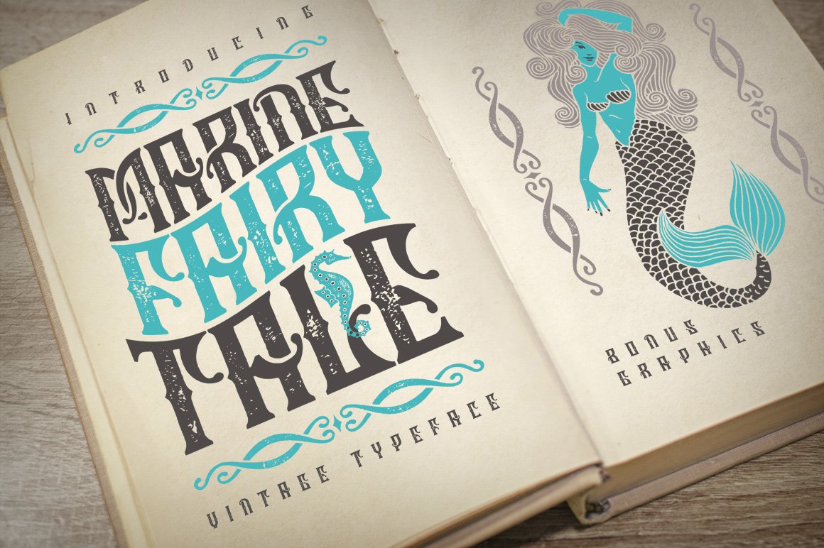 Marine fairytale typeface cover image.