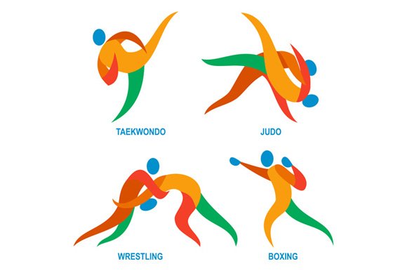 Judo Taekwondo Boxing Wrestiling Ico cover image.