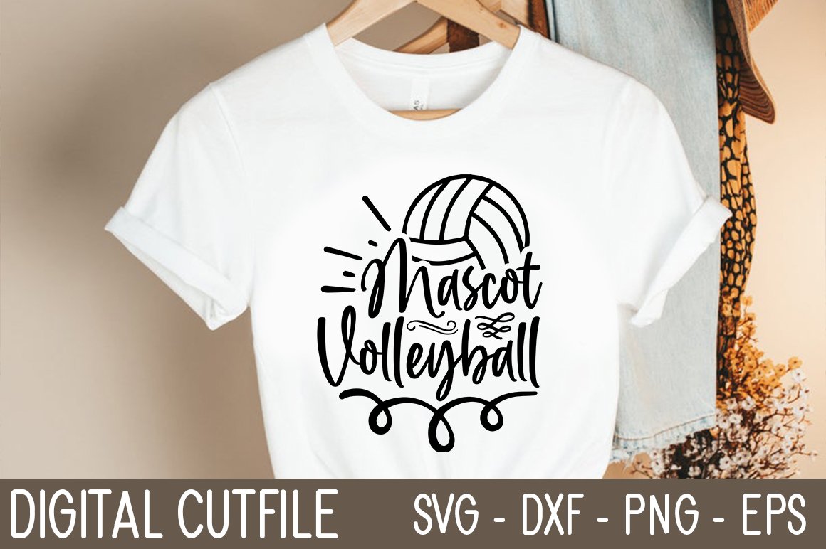 Mascot Volleyball SVG cover image.