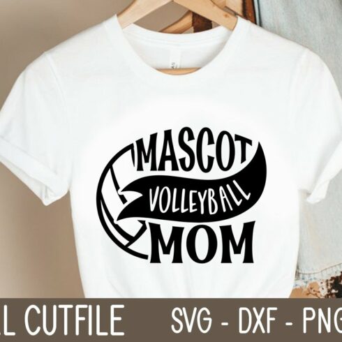 Mascot Volleyball Mom SVG cover image.