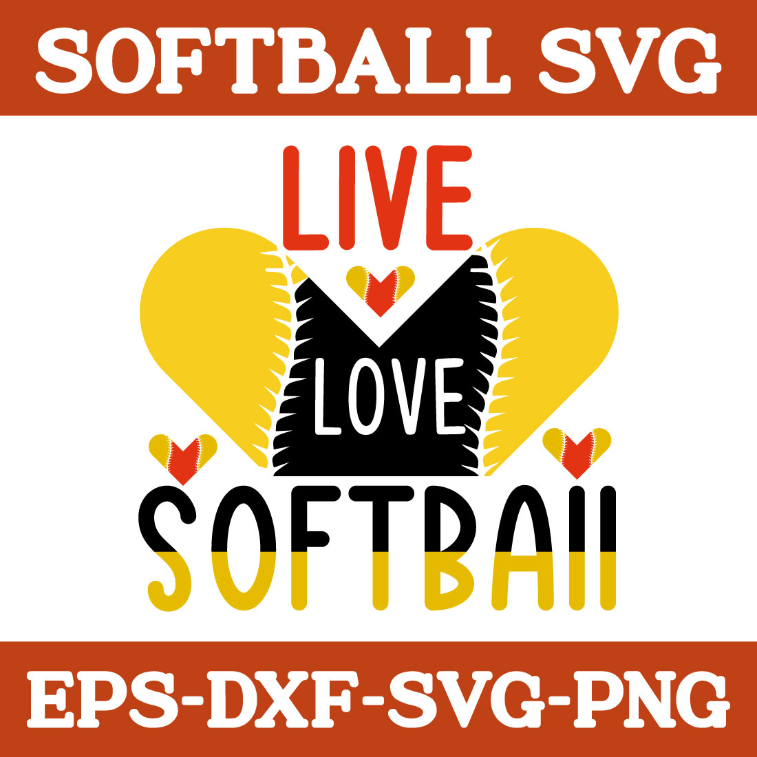 Softball Svg preview image.