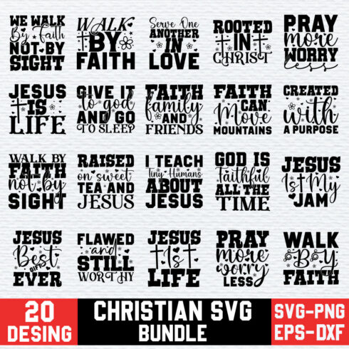 Christian Svg Bundle cover image.