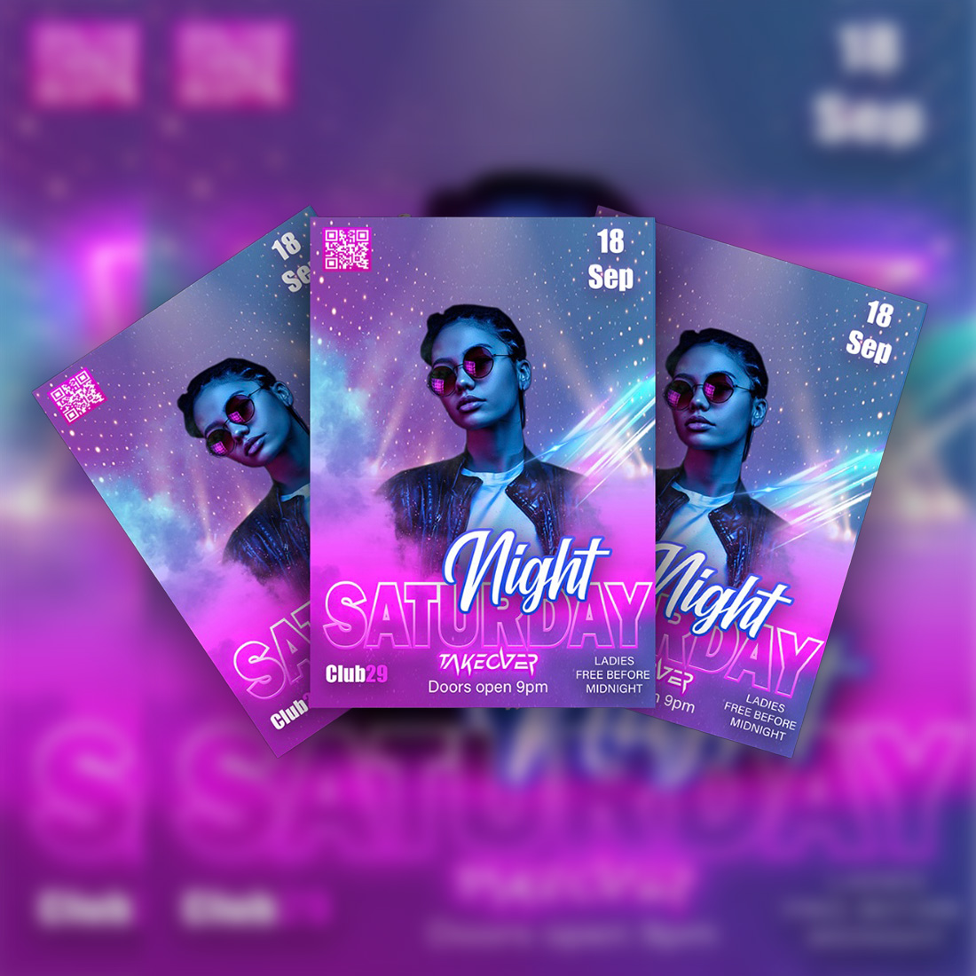 Night Club Flyer preview image.