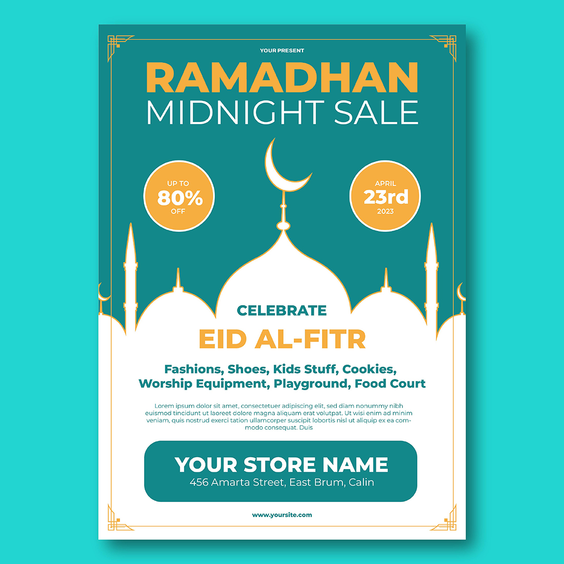 Ramadhan Midnight Sale Flyer preview image.