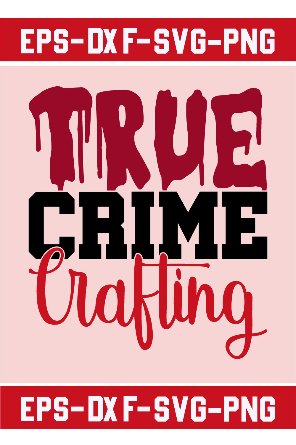 True Crime Crafting pinterest preview image.