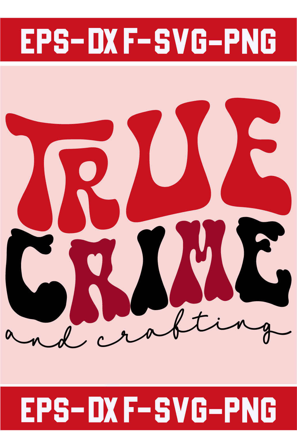 True Crime and Crafting pinterest preview image.