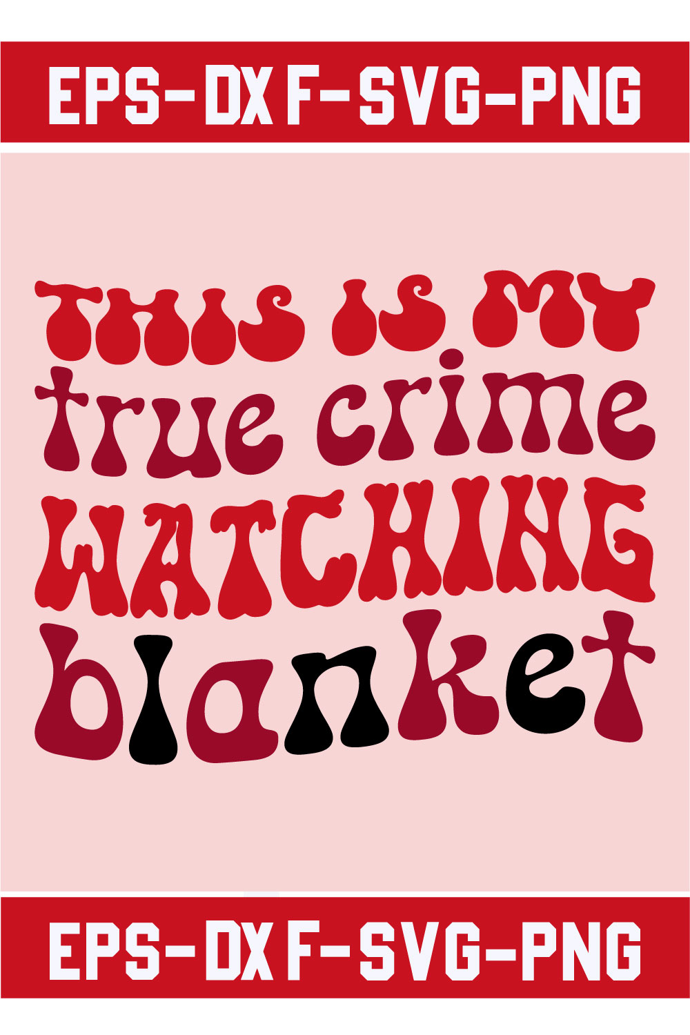 This is my true crime watching blanket pinterest preview image.