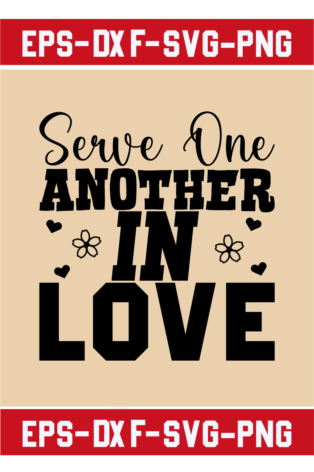 Serve one another in love pinterest preview image.