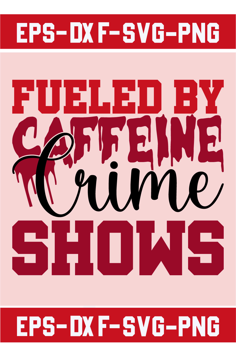 Fueled by Caffeine Crime Shows pinterest preview image.