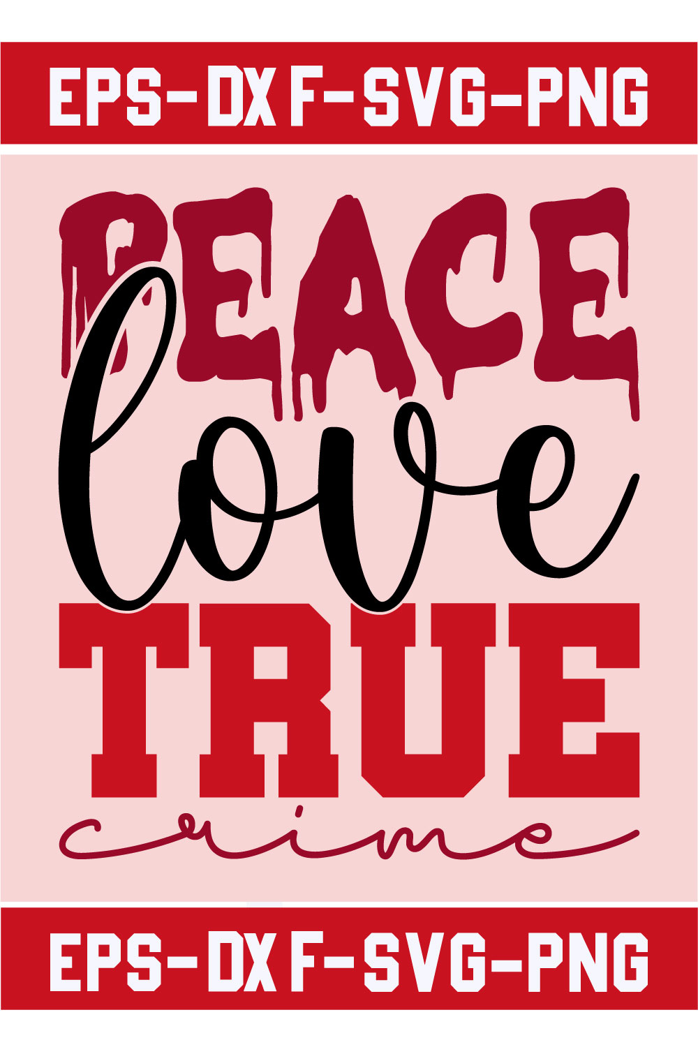 Peace love true crime pinterest preview image.