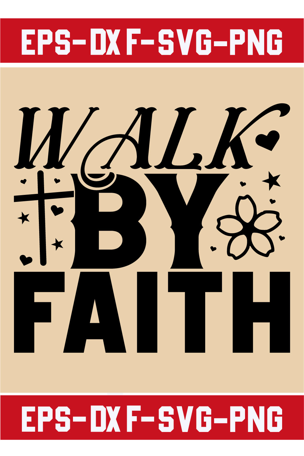 Walk by faith pinterest preview image.