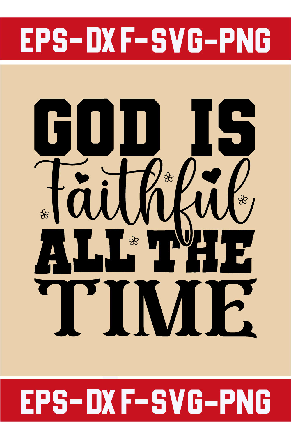 God is faithful all the time pinterest preview image.